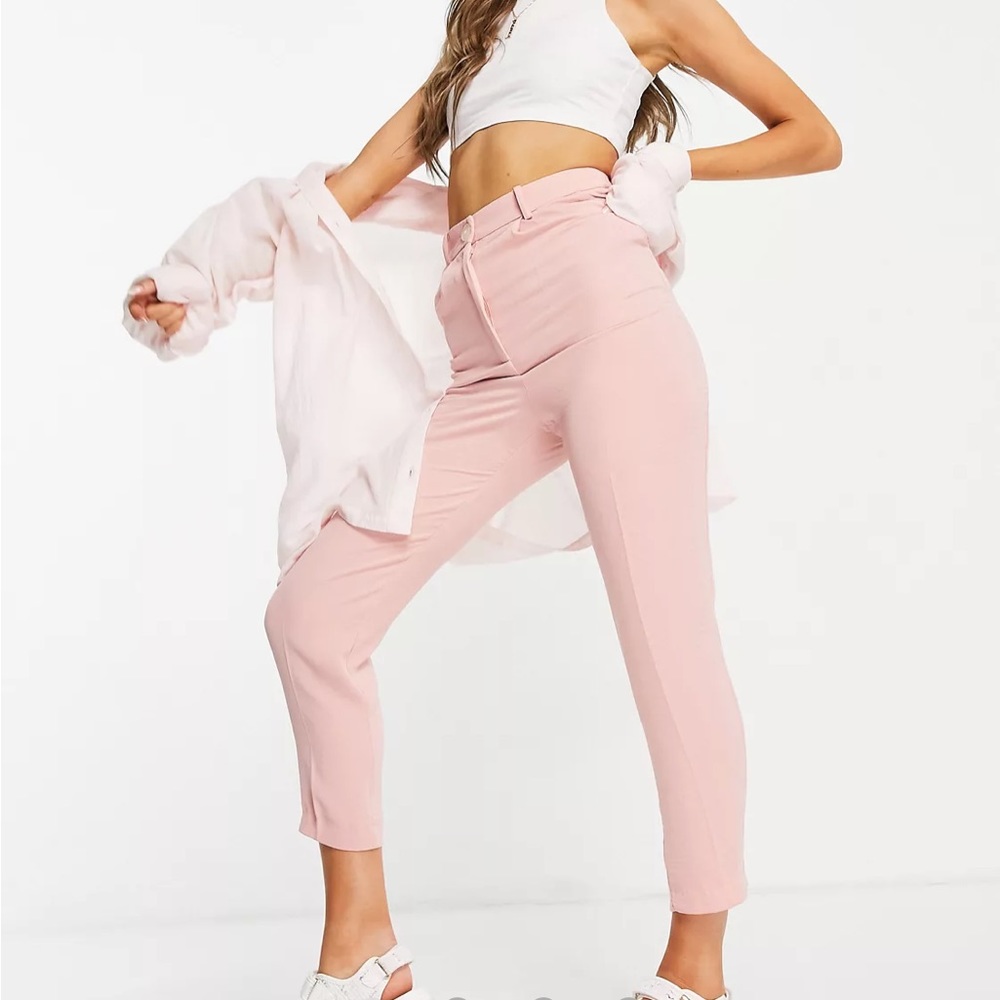NWOT MISS SELFRIDGE - ASOS fluid crepe pants in pink size 8